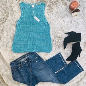 🦋NWT Cupio Marled Teal Sweater Vest